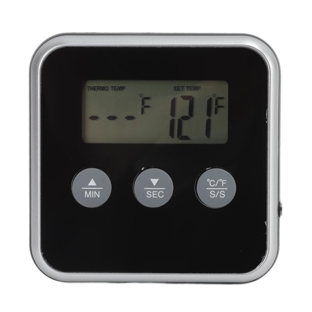 Food Grill Thermometer LCD Display Long Probe 2 Units Digital Meat Thermometer Timer for Kichen