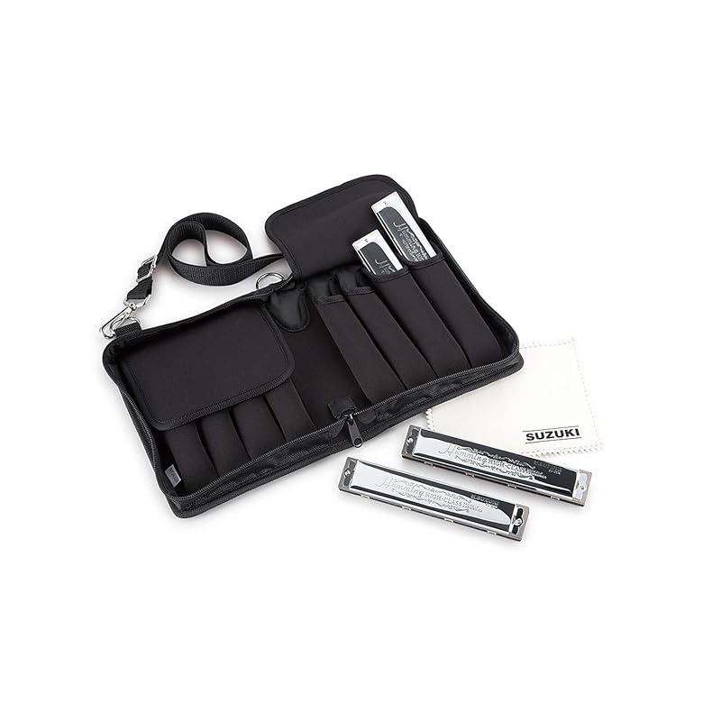 

SUZUKI Suzuki 21 hole double tone harmonica SU-21W Set of 4 (C, C#, A, Am tone) SU-21W-4SET Comes with a lightweight and compact soft case