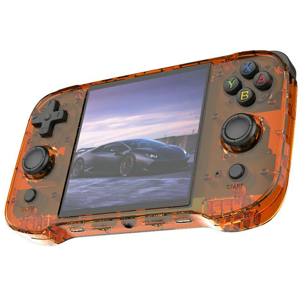 

R46S Портативна ігрова консоль з відкритим кодом, 4-дюймовим HD екраном, системою Linux, вбудованими 15000+ іграми, карткою пам яті 128 ГБ Orange