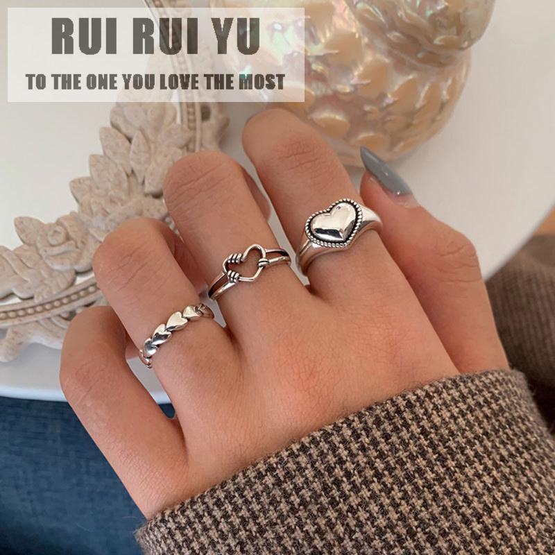 

RUI RUI YU, 3 шт./компл., набор креативных колец на палец для женщин и девочек, винтажные простые кольца для любви