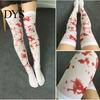 Women Over The Knee Socks Blood Stained Bloody Halloween Party Costume