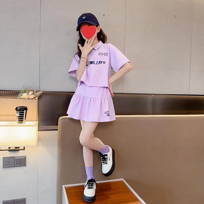 

Летняя юбка для девочек в корейском стиле 2024: Модное платье в стиле колледжа 150 cm фиолетовый