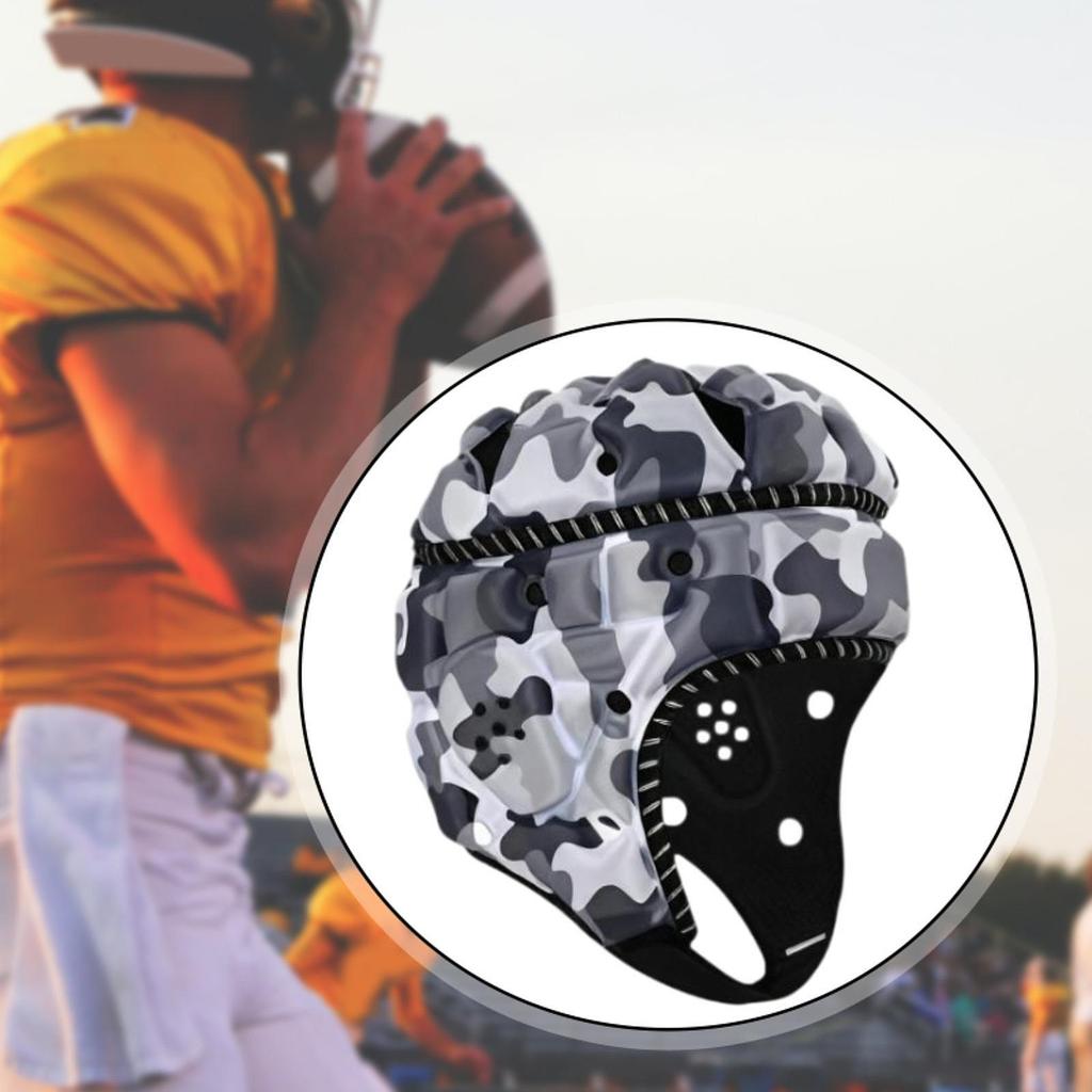 Rugby Helmet Scrum Cap Breathable Football Baseball Goalkeeper Helmet Professional Head Guard for Soccer Goalkeeper Hat Pitcher