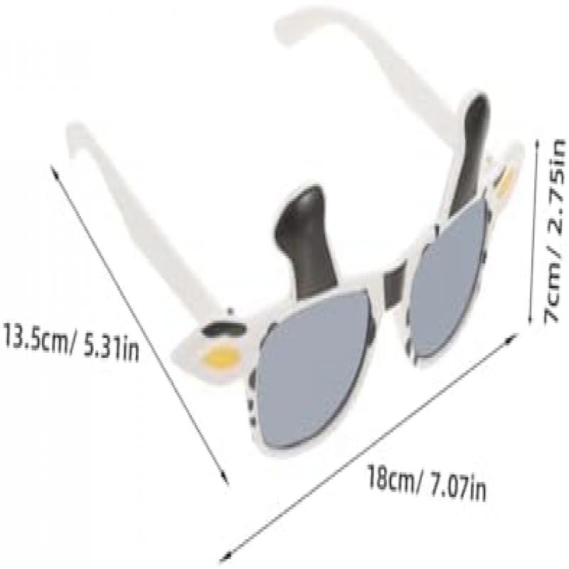 2 Pack Cow Sunglasses, Lightweight Polycarbonate Funny Animal Glasses for Adults, Party Photo Booth Props Birthday Masquerade Accessories