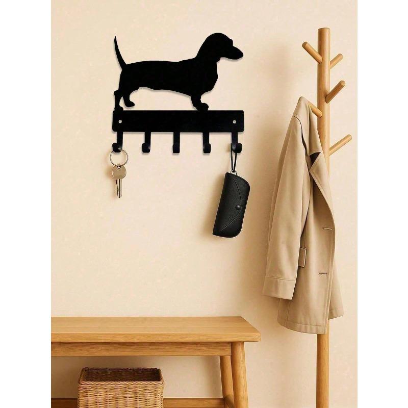 Dog Paw Wall Hooks Rustic Wood Entryway Organizer Pet Themed Home Decor Gift