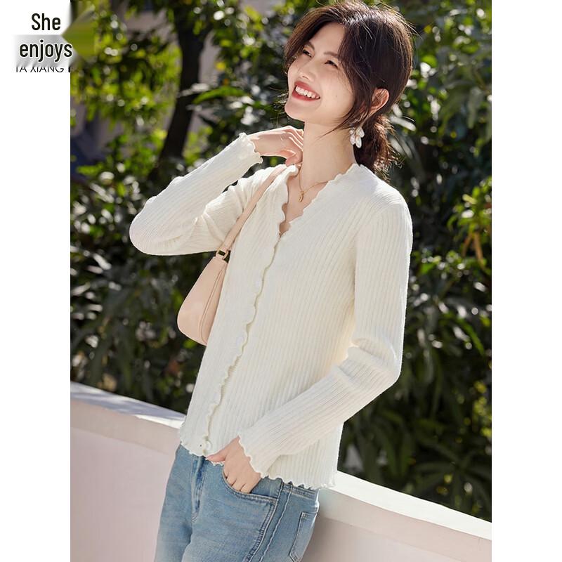 Women's Simple V-Neck Knit Cardigan