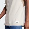 Adidas T Shirts Men's Beige Crew Neck Moderate Straight Fit IS7492