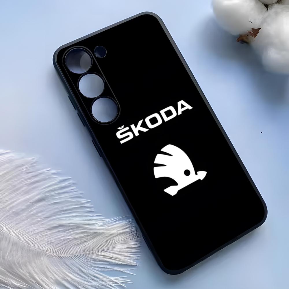Design Super Mașină - Husă Telefon Skoda Pentru Samsung S25 Ultra S24 S23 S22 S21 S20 Plus Fe Galaxy A54 A53 A34 A25 Husă Silicon