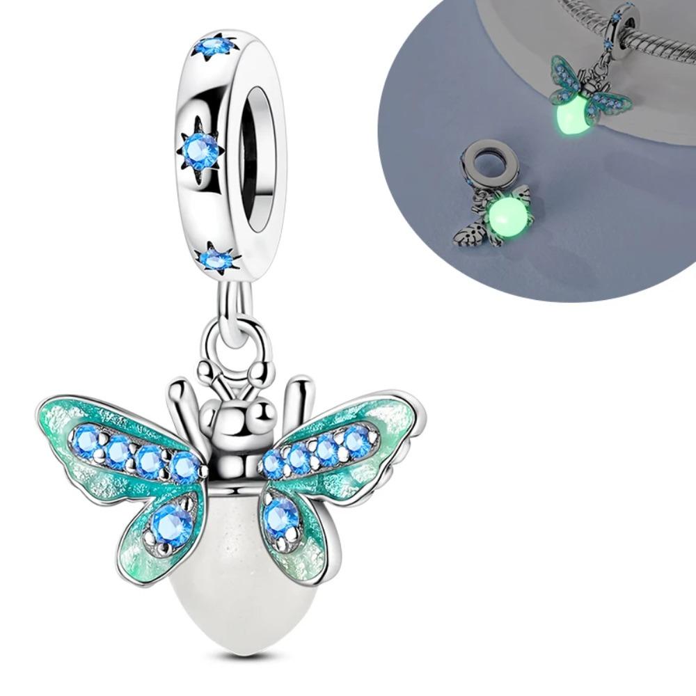 925 Silver Butterfly Firefly Pendants Charms Beads For Women Fine Jewelry Making Necklace Bracelet