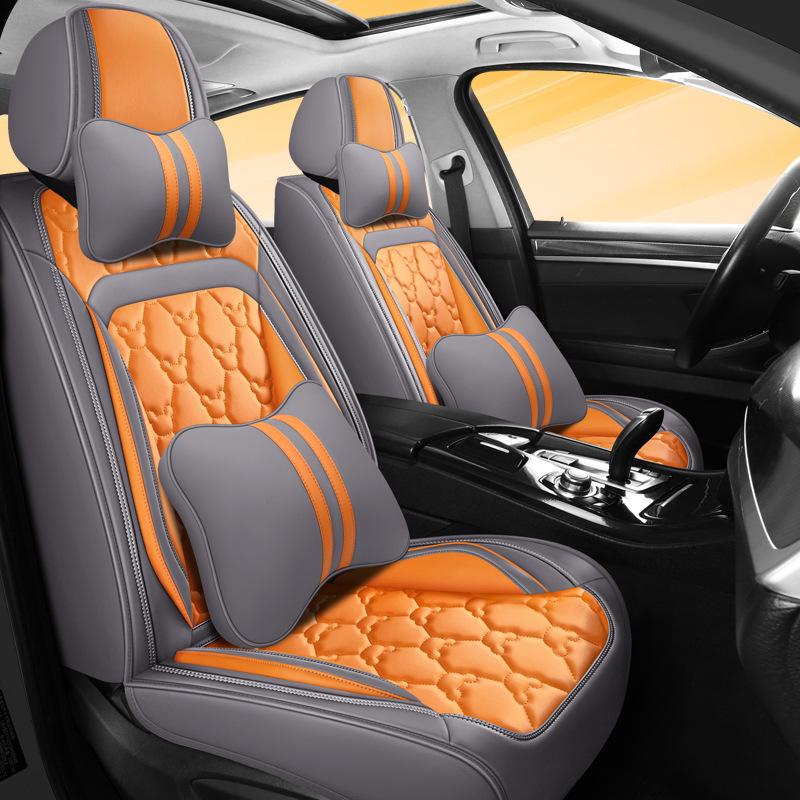 Universal Full Leather Car Seat Cover for Civic, Bora, Lavida, Sagitar - All Season, Full Wrap Cushion