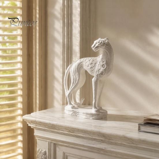 Goldener Leopard Statue 3D Gedrucktes Geparden Ornament, Moderne Stehende Skulptur, Dekoratives Einweihungsgeschenk Tierfigurine mit Stabilem Sockel