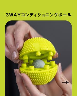 Naboso Neuro Ball (Lime Yellow) - Developed by a US podiatrist, US patented texture. Foot care, conditioning, plantar fascia, myofascial release.