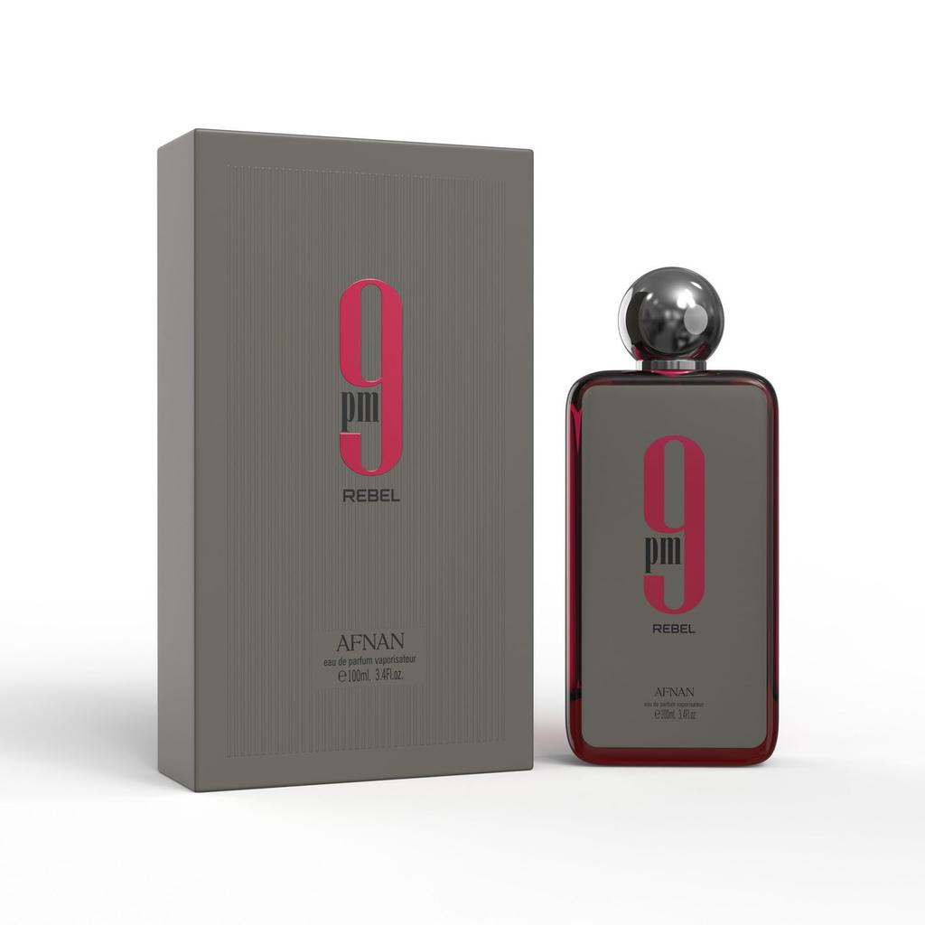 AFNAN 9PM Original Dubai Parfüm für Männer 3D Logo Schwarze Metallkappe Premium Arabischer Duft Langanhaltend