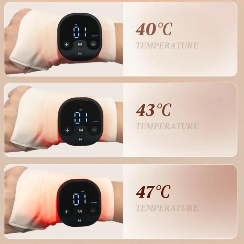 Portable USB Rechargeable Wireless Wrist Massager Removable Massage Protective Gear Relaxation Heating Breathable Wrist Guard