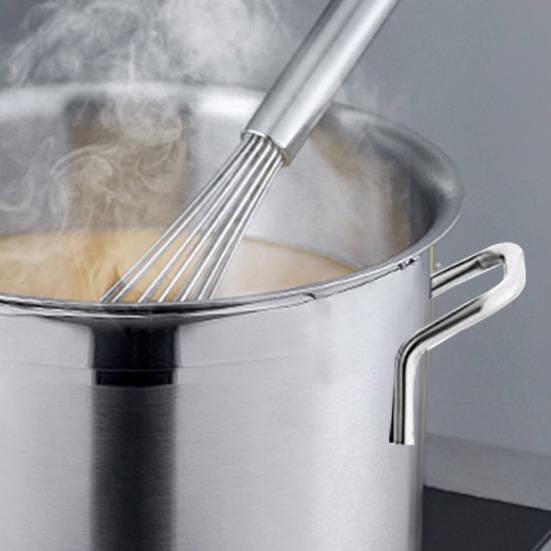 Suppegryte i rustfritt stål med lokk Stor kommersiell kokegryte for suppe, lapskaus, sjømat Multifunksjonell induksjonskomfyr