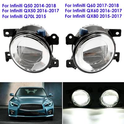 Car Front Bumper LED Fog Lights for Infiniti Q50 Q60 QX50 QX60 Q70L QX80 2014-2018