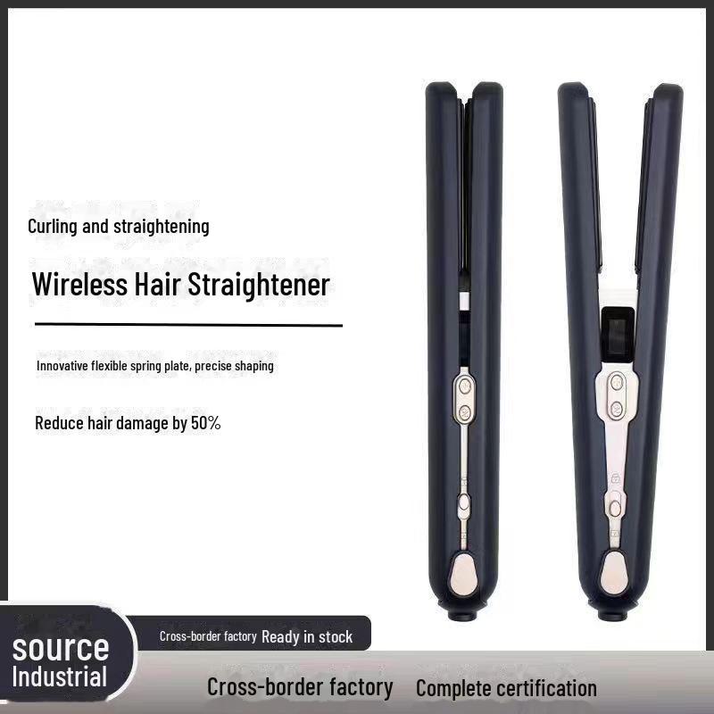 

Беспроводной выпрямитель и щипцы для завивки волос двойного назначения: Стойкая укладка салонного качества с отрицательными ионами, бережная к волосам