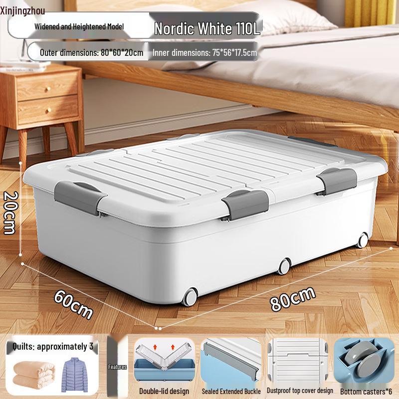 Under-Bed Storage Box with Wheels