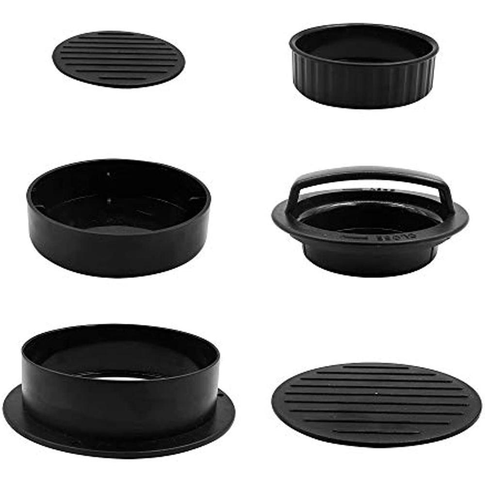 

Форма для бургеров Пресс для гамбургеров Котлетница Формы для котлет разных размеров Фаршированные бургеры Пресс-слайдеры с вощеной бумагой чёрный