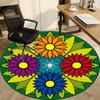 1pc Mandala Flowers Office Round Rug, Non-slip, Soft and Durable Office Rug for Interior Decoration, Perfect for Office,Decoration yy260204044
