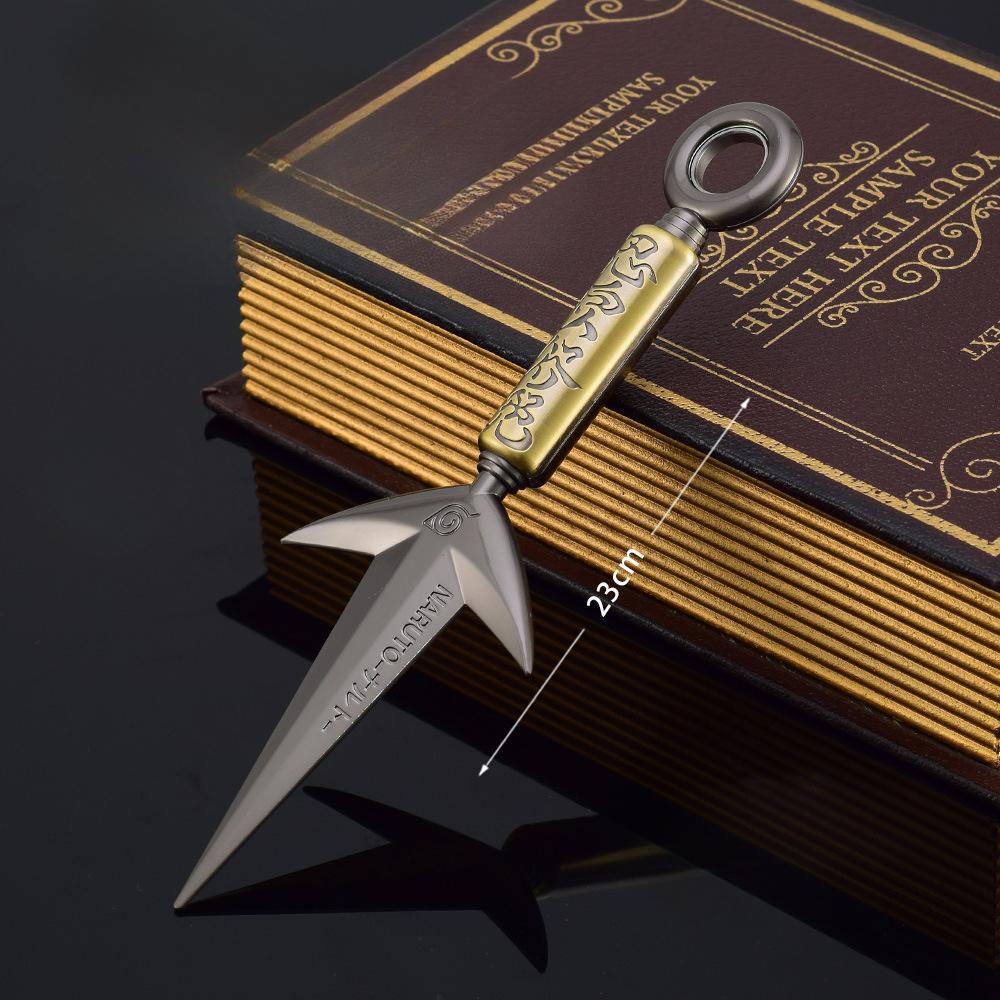 3 Styles Namikaze Minato Weapon 23cm/9.84inch Rotatable The Art of Flying Thunder God Kunai Metal Craft Model Turn Ninja Toys