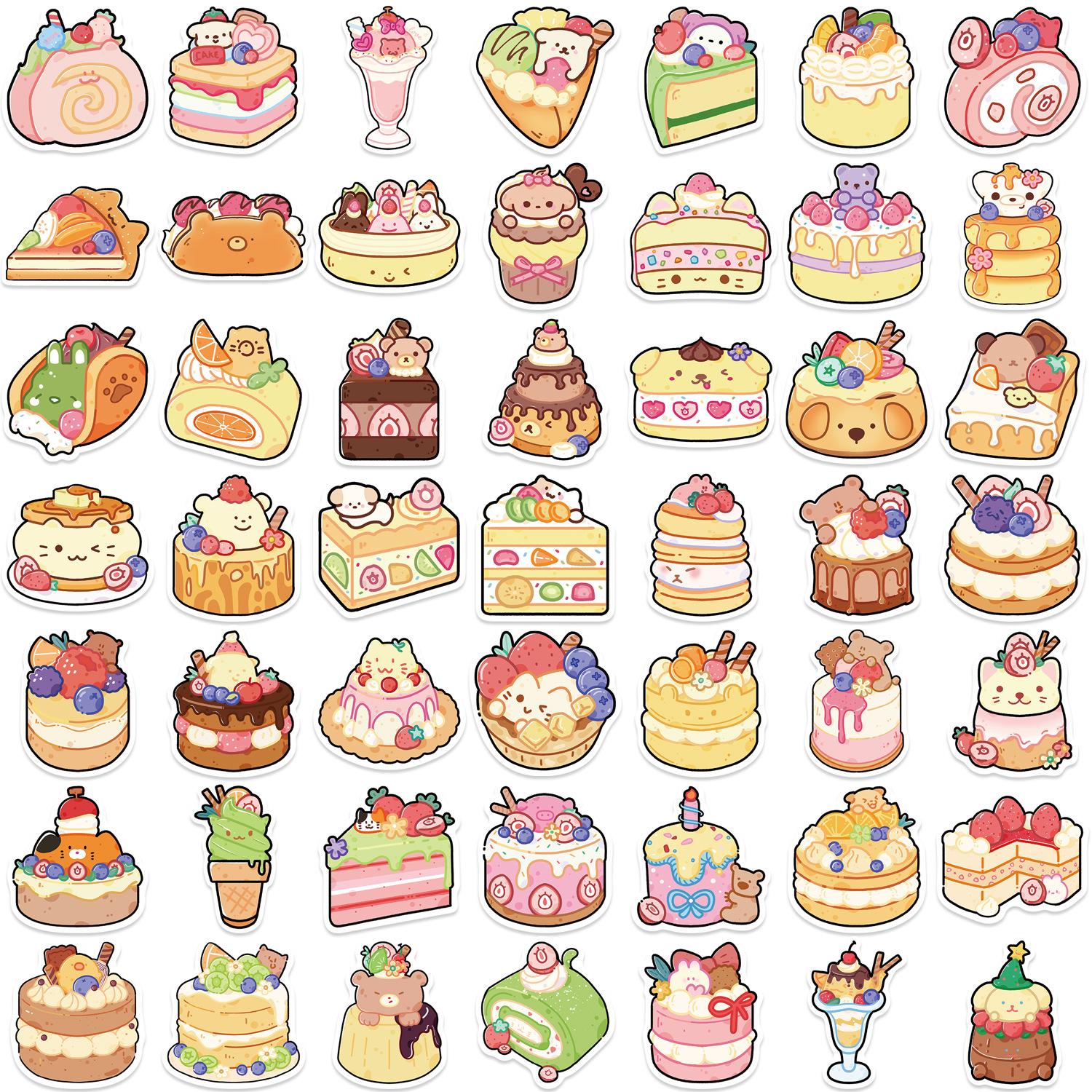 

50 Cartoon Cute Sushi Hand Tent Doodle Stickers DIY Decorative Guitar Notebook Suitcase