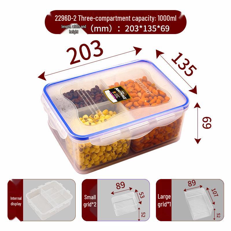 Food-Grade Plastic Airtight Storage Box for Dry and Refrigerated Ingredients