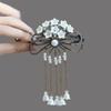 Women Hair Barrette Flower Decor Faux Pearl Tassel Bow Hollow Out Shiny Sequin Anti-slip Hair Decoration Lady Hair Accessory