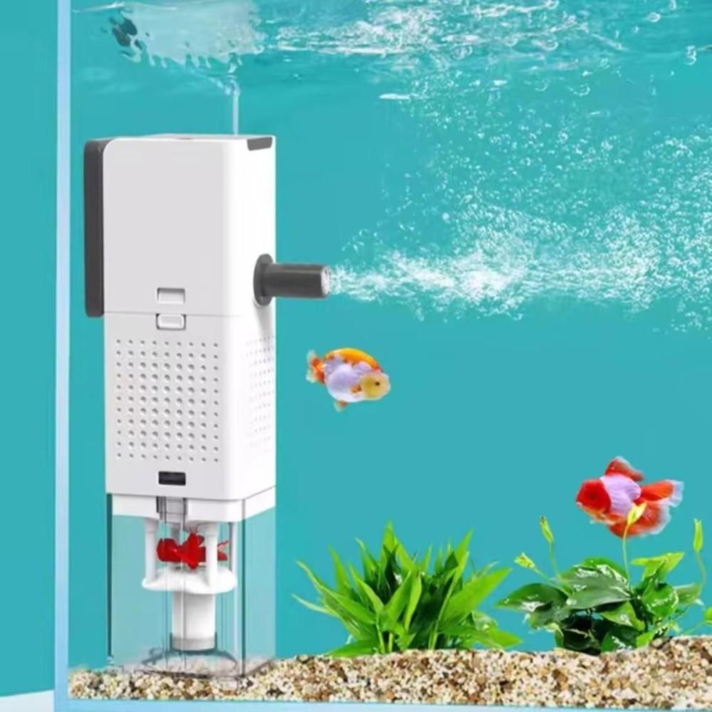 3-in-1 System Fish Tank Submersible Filter Strong Power Water Purification Pump  Feces Separation