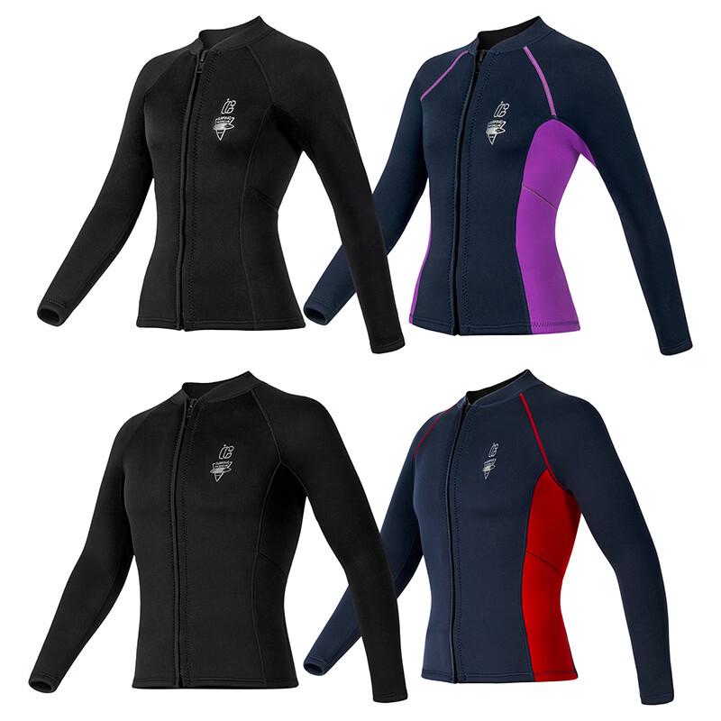 Pulia Unisex Long Sleeve Split Wetsuit Top