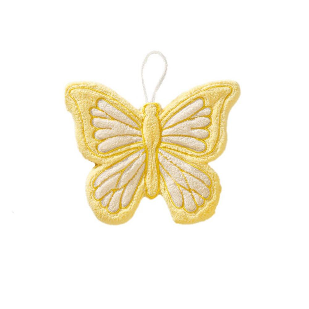

Coral Velvet Butterfly Hand Towel Traditional Creative Hanging Butterfly Towel Dual-purpose Quick-drying жёлтый