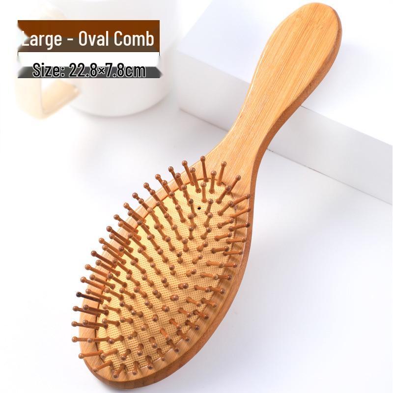 Bamboo Air Cushion Massage Comb for Healthy, Smooth, Straight Hair