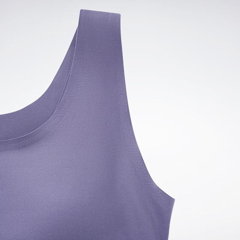 Reebok Bra Tank Series Solid Color U-Neck Seamless Tight Sports Vest Women Tops Purple 23RMS408WGP0
