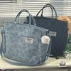 Original Handmade Thickened Artistic Canvas Tote Bag - Versatile Crossbody/Shoulder Carry for Students