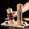 Wooden Manual Adjustable Natural Kitchen Tool Spice Grinder Salt and Pepper Mill Sea Salt Jar