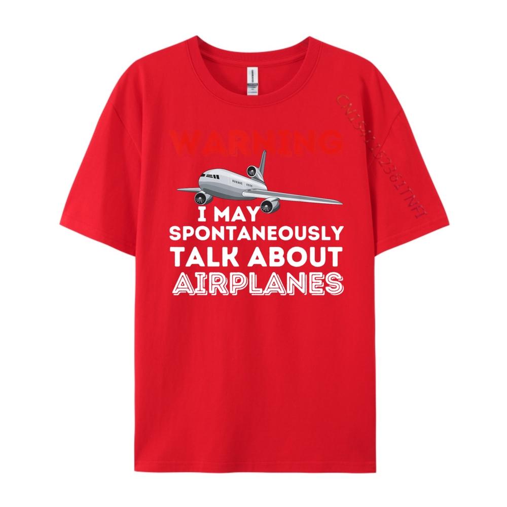 I May Talk About Airplanes Funny Pilot Aviation Airplane TShirts Mens Korean Fashion Skinfriendly and Soft Mens Clothing S