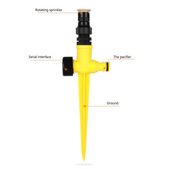 Utendørs sprinkler Justerbar Stor Områdedekning Plast Utmerket Automatisk Hagevanningssystem Forsyninger