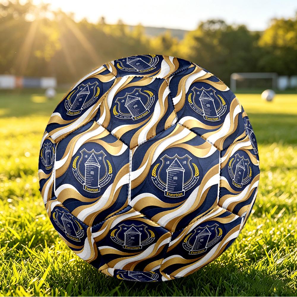 Everton FootballPrinted Size 5 Soccer Ball, Anti Slip Adult Match Football Souvenir for Football Fans