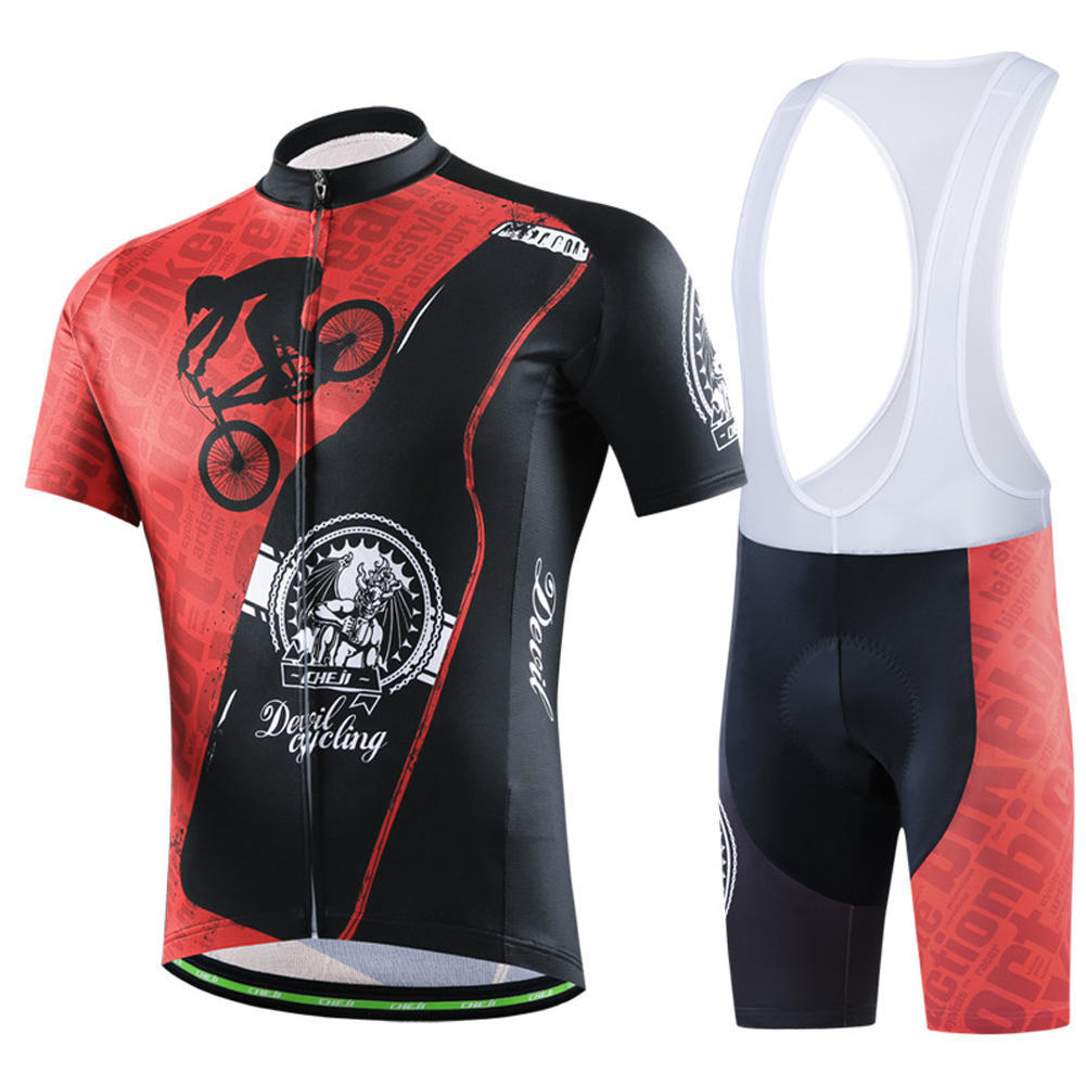2026 Summer Breathable MTB Road Ridding Wear for Men,Short Sleeve Cycling Jersey with Gel Padded Bib Shorts,Quick-dry Soft Mesh Clothing,Bicycle Wear