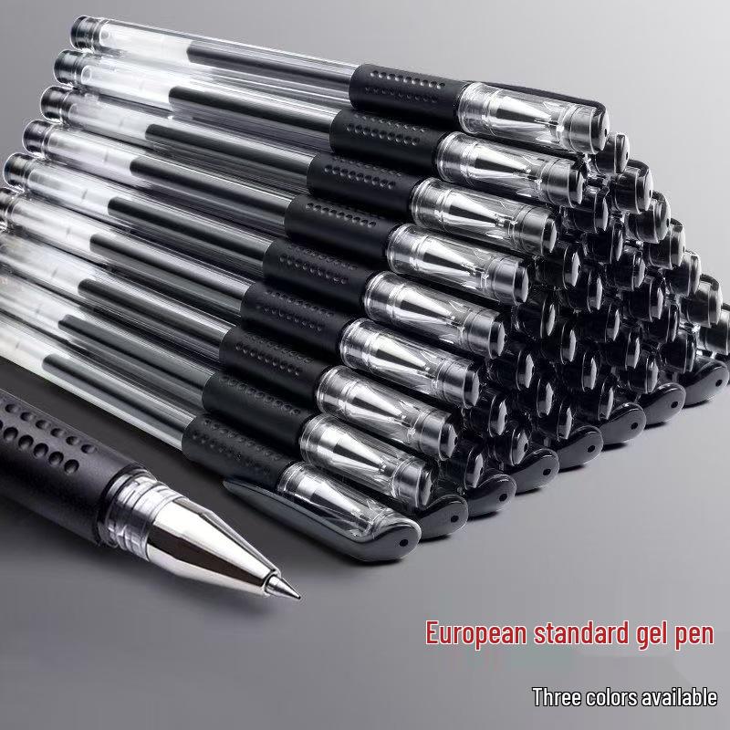 Europeisk Standard 0,5 mm Svart Gel Kulspetspenna - Business Signatur Rollerball, Kulspets för Markering och Pappersvaror.