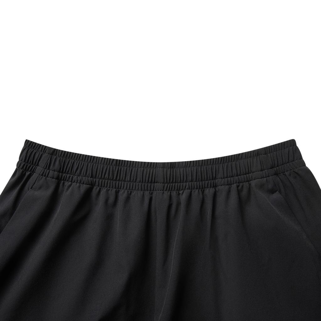 Li-Ning Comfortable Simple Versatile Solid Color Mid Waist Five Point Sports Shorts Unisex Shorts Black AAPV095-1