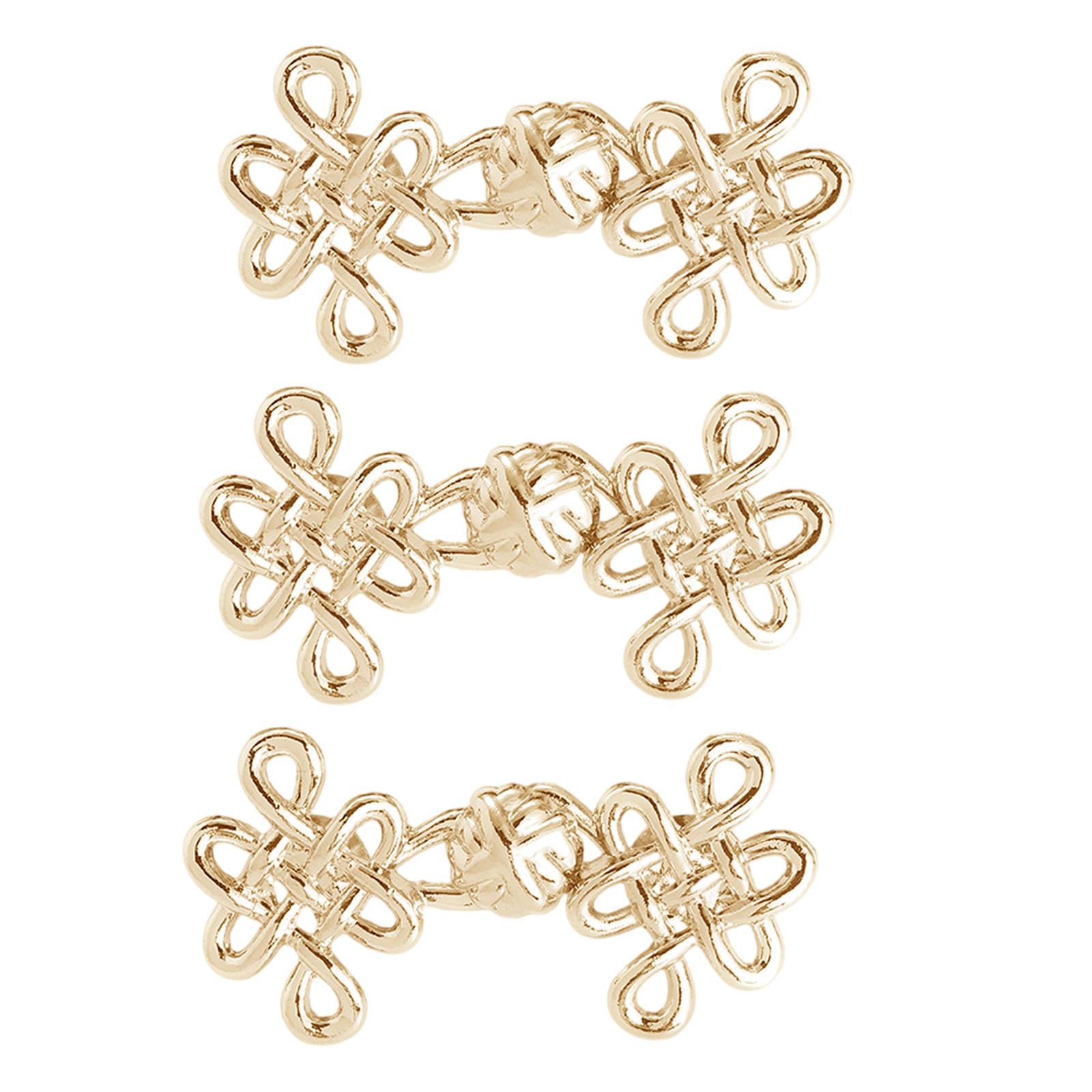 

3/6PCS Chinese Knot Waist Tightening Pin Waist Cincher Fastener for Jeans Pants Fitness Waist Buckle Clothing Decoration золотой