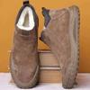 Winter Men's Snow Boots Fur Lined Thickened Warm Cotton Slip-On Sports Trendy Shoes