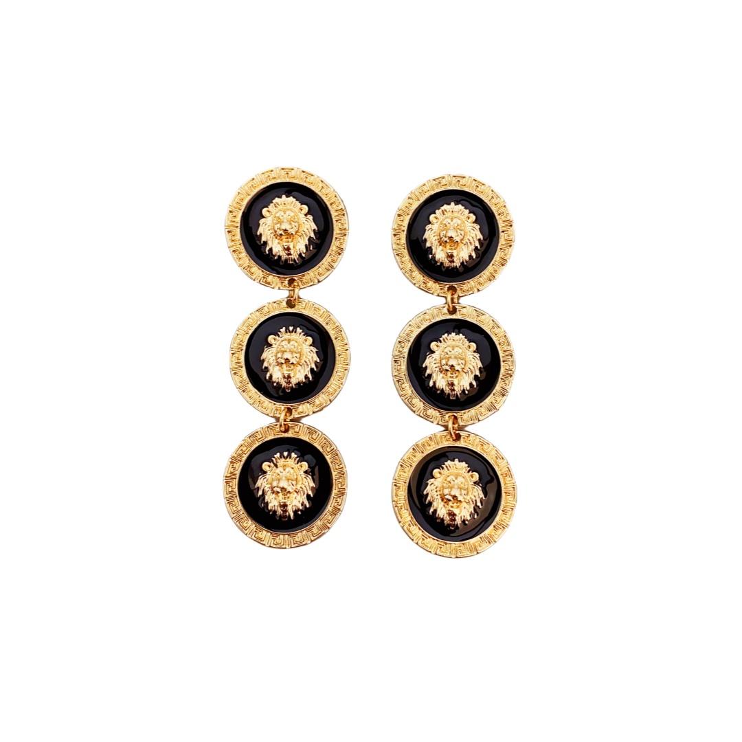 

Длинные серьги-подвески с головой льва из цинкового сплава для женщин, повседневные ювелирные серьги для женщин