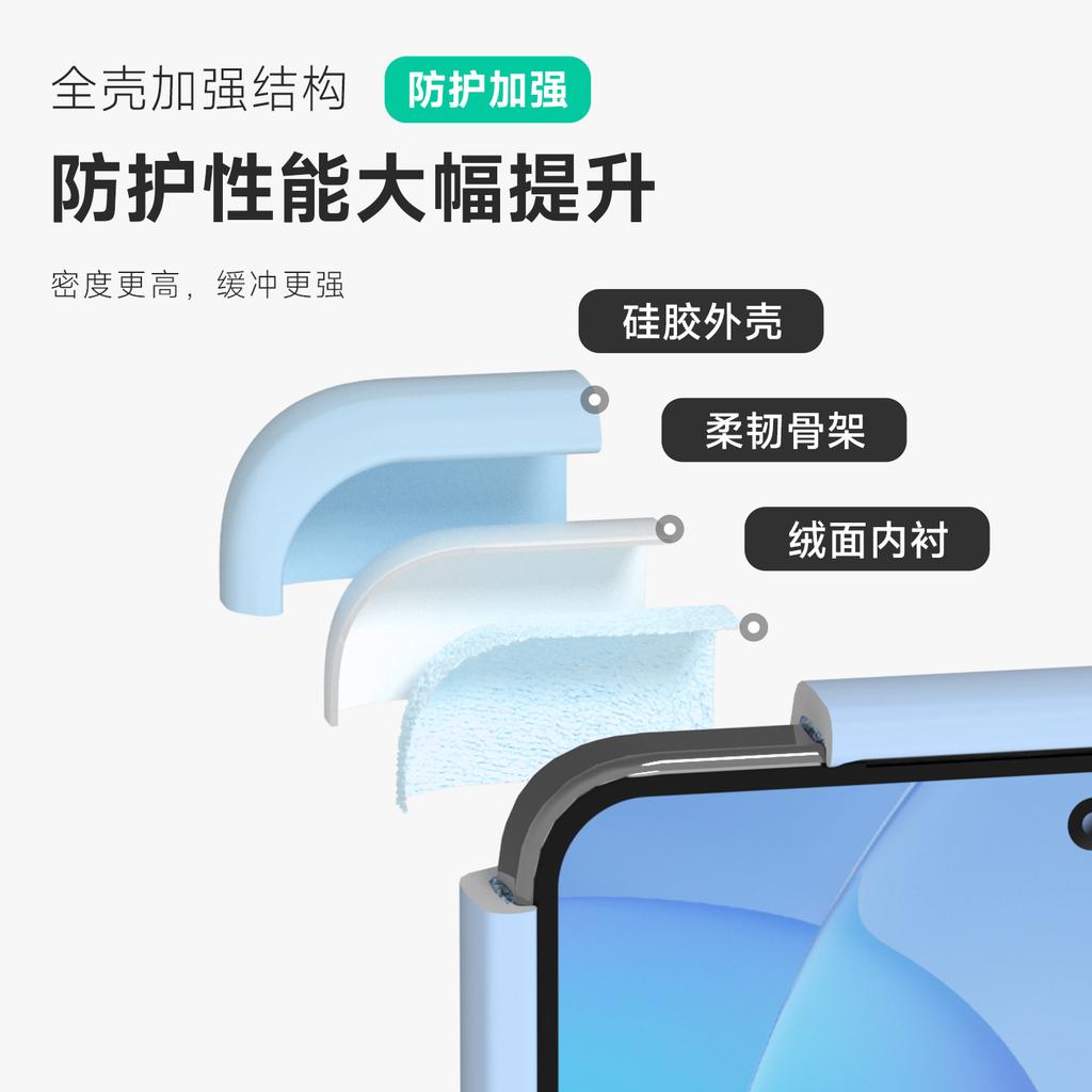 Applicable to Redmi K90Promax liquid silicone mobile phone case Redmi Turbo4Pro skin feel simple solid color anti-drop