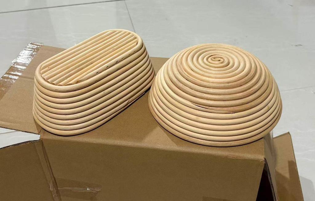 Wicker French Bread Dough Basket with Liner - Sourdough Baker's Tool