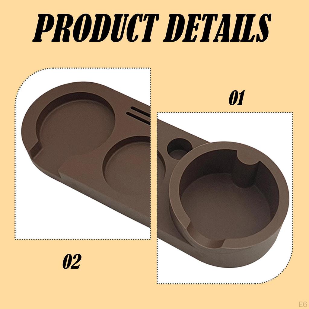 Coffee Tamper Holder Coffeeware Mat Support Base Rack for Bar