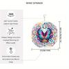Dynamic Outdoor Wind Chime Decor - Colorful Butterfly & Floral Metal Spinner (High-End Sublimation Craft)