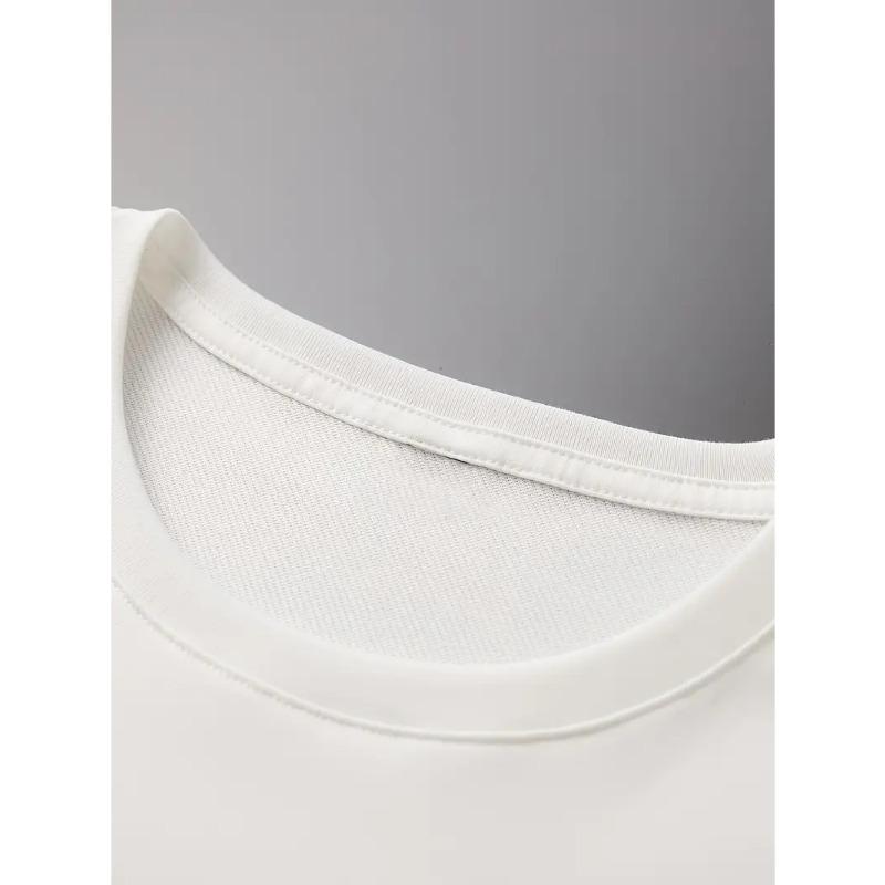 European Sizes Men'S Gradient Letter Print T-Shirt, Casual Crew Neck with Slight Stretch, Regular Fit, Short Sleeve Tee, for Summer