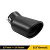 Car Exhaust Pipe Tip Rear Tail Throat Muffler Stainless Steel Accessories EXV